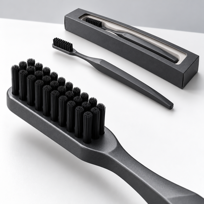Graphite Desktop Detail Brush with Narrow Head & Black Bristles